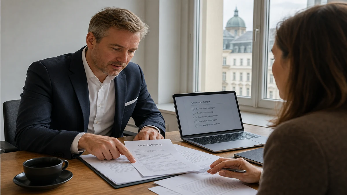 Erstgespräch zur GmbH-Gründung: Beratung zu Gesellschaftsvertrag und Fahrplan