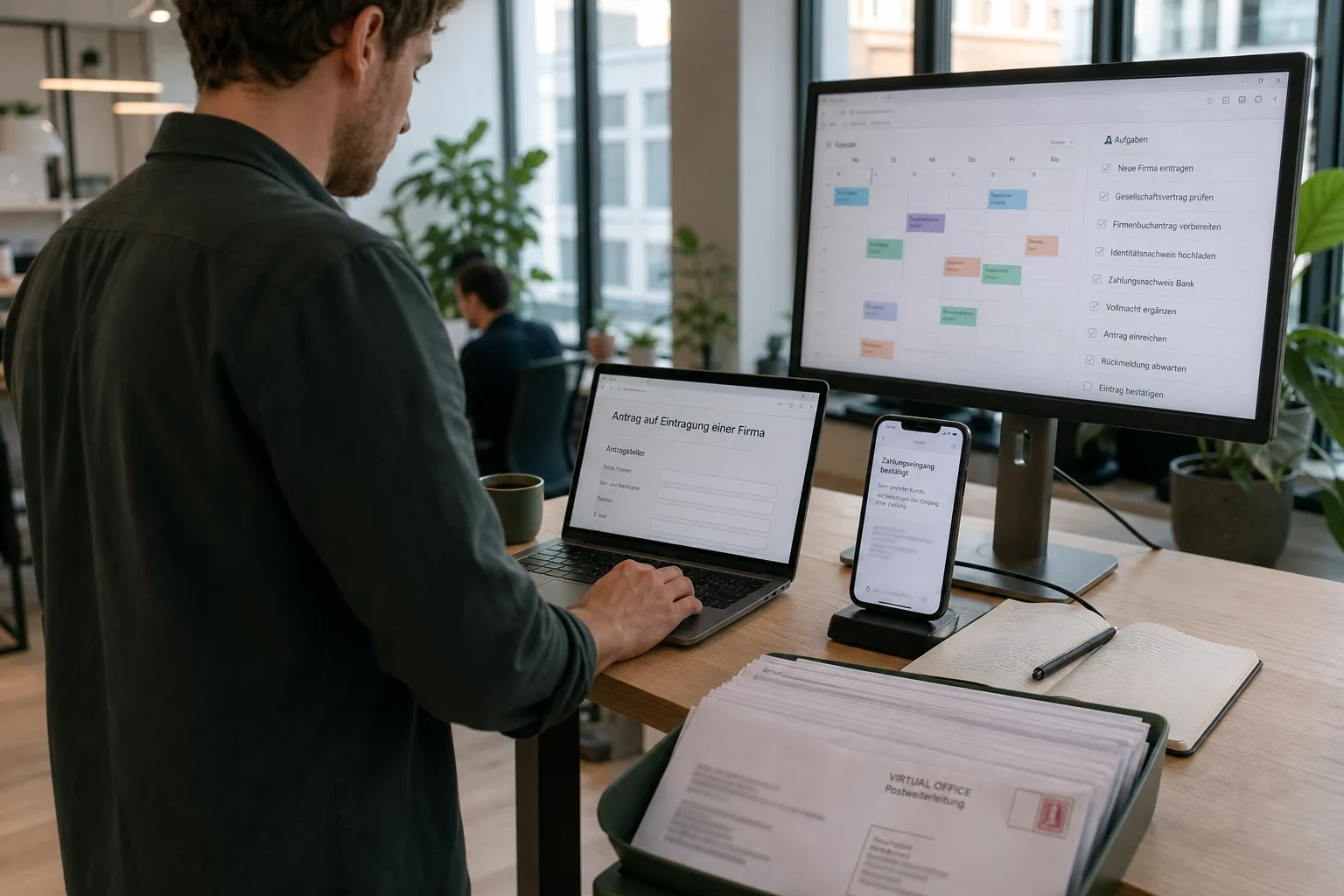 Einreichung Firmenbuch und Virtual Office: digitale Begleitung der GmbH-Gründung